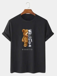 Camiseta para hombre oso de peluche manga corta cuello redondo TS04 - Imagen 1 de 4