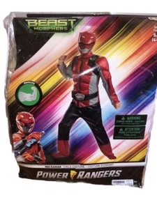 Power Rangers Beast Morphers Red Padded Muscles Dress Up Costume-sz 4/6 NEW - Picture 1 of 4