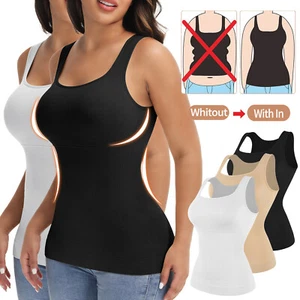 Camisole Tops for Women Shapewear Tummy Control Ladies Seamless Slim Tank Top US - Picture 1 of 25