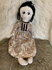 VINTAGE RAG DOLL WITH EMBROIDERED FACE