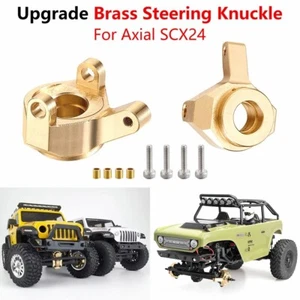 2PCS Brass Steering Knuckle Set For 1/24 Axial SCX24 90081 RC Car Upgrade Part - Picture 1 of 6