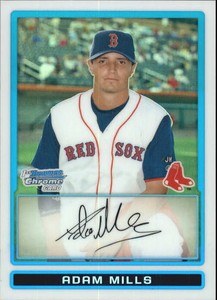 2009 Bowman Chrome Prospects Refractors Baseball Card #BCP44 Adam Mills /599