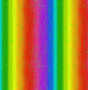 BOLT END 35 INCHES African Sunset by Chong A Hwang Rainbow Stripes Cotton Fabric - Picture 1 of 3