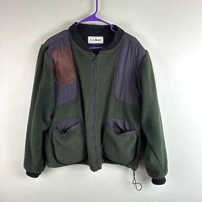 Chaqueta de tiro LL Bean para hombre XL verde abrigo con cremallera polar almohadilla de caza al aire libre Foto 1 de 4