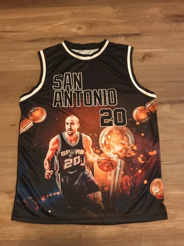 Mens XL Manu Ginobili San Antonio Spurs #20 “Thank You” Jersey Cover