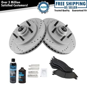 Front Metallic Brake Pad & Performance Coated Rotor Kit w/Chemicals - Picture 1 of 9