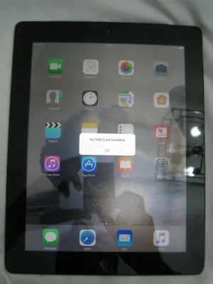 Apple iPad 4th Gen. 64GB Wi-Fi + Cellular (Unlocked) A1460, 9.7in - Black 4G LTE - Image 1 of 4