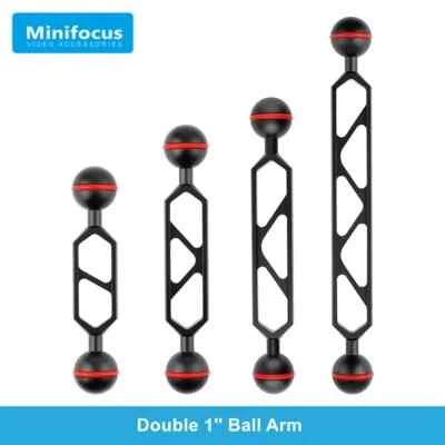 Aluminum 1" Dual Ball Joint Diving Light Arm Bracket Mount for Camera Underwater - Image 1 of 4