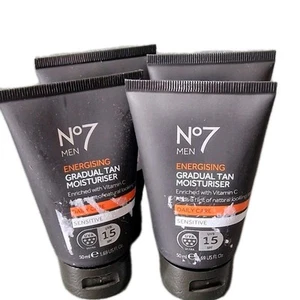 4 X No7 Men Energising Gradual Tan Moisturiser 15spf 50ml - Picture 1 of 3