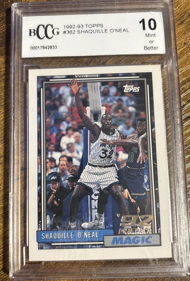 Shaquille O'Neal RC Rookie Shaq 1992-93 Topps #362 BCCG 10 Magic Basketball NBA  - Imagem 1 de 2