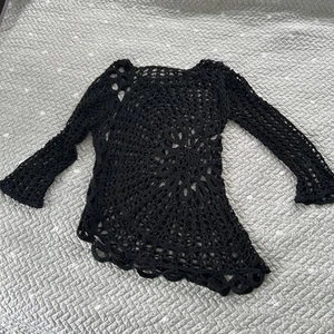 Maillot de bain femme crochet couverture été sexy manches longues cloche maille tricot floral - Photo 1/6