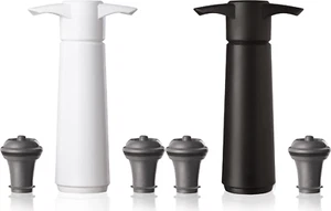 Vacu Vin Wine Saver Pump with 2 x Vacuum Bottle Stoppers Various Colours - Picture 1 of 15