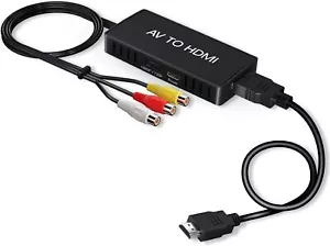 AV zu HDMI Konverter, Analog Composite zu HDMI Adapter kompatibel Videorecorder, DVD, VHS - Bild 1 von 5
