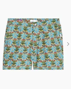 NWT $225 ONIA Liberty Fabric Coral Vines Calder 7 Swim Trunks Size M - Picture 1 of 7