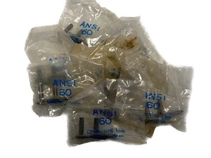 NOS (9) Connecting Roller Chain Links w/ Spring Clip ANSI 60 - Picture 1 of 3