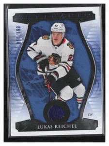 Lukas Reichel 2023-24 UD manufatti blu reale/199 #94 Chicago Blackhawks - Foto 1 di 2