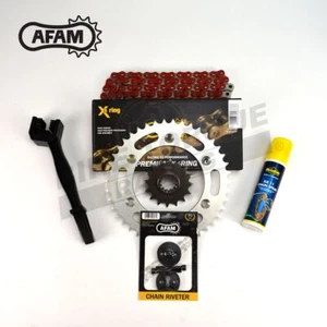 AFAM rot X-Ring Kette & Kettenrad Kit passt Kawasaki Z H2 1000/SE 2020-2022 - Bild 1 von 2