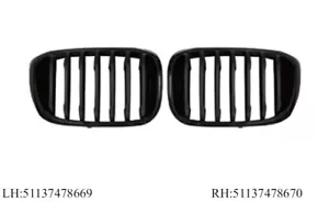 Front Grille Glossy Black OE Style For '2019+ BNW X4 G02 / X3 G01 Series SUV - Imagen 1 de 3