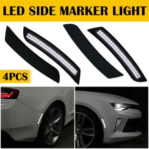 LED Side Marker Lights Front&Rear Lamp for Chevy Camaro LS LT SS ZL1 2016-2022