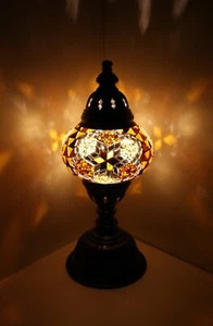 Mosaik Tischlampe M Mosaiklampe orientalische Lampe Samarkand-Lights Gold-Stern - Bild 1 von 7