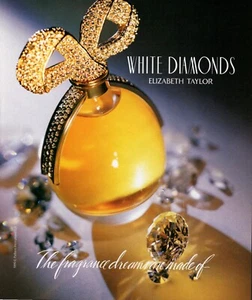 Print Ad 1999 White Diamonds Fragrance by Elizabeth Taylor - Picture 1 of 1