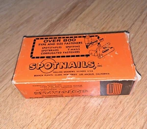 "Scatola Vintage SPOTNAIL PUNTI BASE Zincata 7/8" 77 DCE 18 Gage Div. Scalpello Pt - Foto 1 di 8