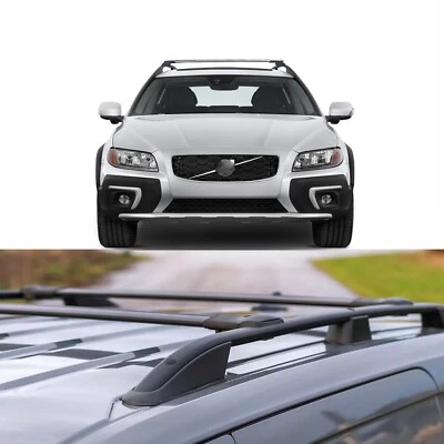 Roof Racks Cross Bars Aluminium New For Volvo XC70 2003-2016 Black -Gray - Imagem 1 de 4