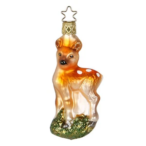 Christbaumschmuck Glas Rehkitz Hirsch Weihnachtskugeln Weihnachtsbaum Rentiere - Bild 1 von 1