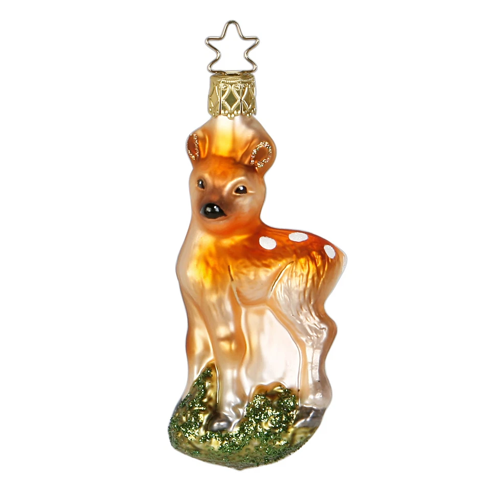 Christbaumschmuck Glas Rehkitz Hirsch Weihnachtskugeln Weihnachtsbaum Rentiere - Bild 1 von 1