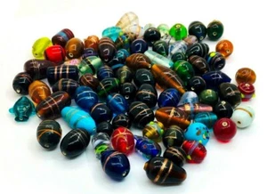 Cuentas de vidrio indio colorido Lampwork Fancy joyería mixta cuentas Bateln MIX1 - Imagen 1 de 8