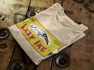 LAZY IKE Fishing Lures Vintage Tackle T-Shirt -  "Original" Live Bait Shirt - Picture 1 of 6