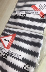 Ikea Henriksdal Black/White Striped Bar Stool Covers SET of 2 NEW/SEALED - Picture 1 of 4