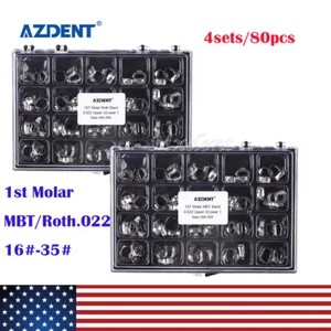 Dental Orthodontic Buccal Tube 1st Molar MBT/Roth 022 Band Bracket Brace 16#-35# - Picture 1 of 26