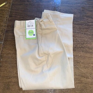 Real School Boys Size 12 Uniform Pants - Khaki Flat Front NWT - Picture 1 of 8