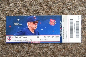 MINNESOTA TWINS VS DETROIT TIGERS 8/22/2014 FULL TICKET ~ TWINS (20 RUNS SCORED) - Picture 1 of 1