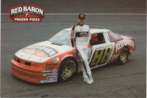 Buddy Baker #88 Red Baron 1988  post card / hero card--Nascar Cover