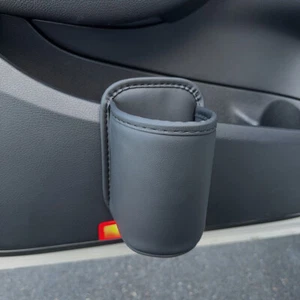 Portavasos de cuero PU para puerta de coche cubo de almacenamiento de bebidas automático asiento trasero de coche - Imagen 1 de 3