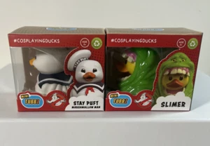 Mini Tubbz Stay Puft Marshmallow & Slimer Ghostbusters Duck figures New! Jeep - Picture 1 of 7