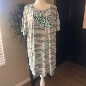 Sweet Treasures Women's L/XL 'Take It Easy' Camo Comfy Sleep Shirt - Picture 1 of 12