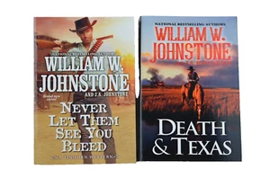 William W. Johnstone, 2 Westerns: Never Let Them See You Bleed / Death & Texas - Picture 1 of 6