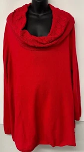 NWT Kim Rogers Curvy Women's Sweater Cowl Neck Knit Lace Collar Sz 2X Loose fit - Picture 1 of 3