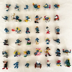 Lotto 38 Puffi Vintage Schleich Peyo 1977-1984 Smurfs Schlumpf - Foto 1 di 6