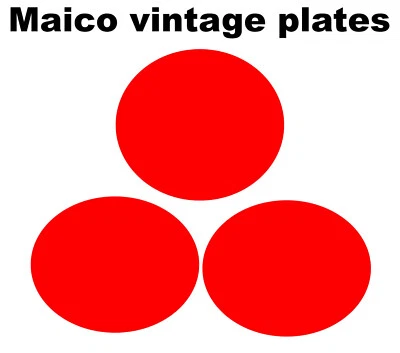 Kit gráfico de fondo de matrícula roja para calcomanías Maico Mega 2 250 490 1981 Foto 1 de 2