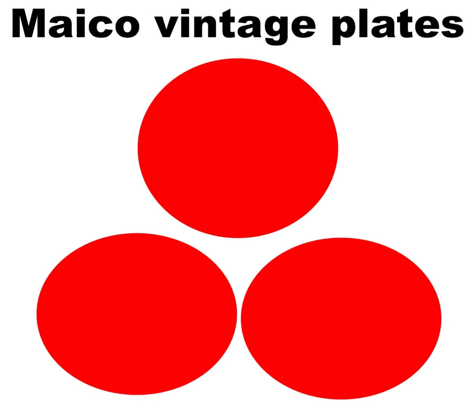 Kit gráfico de fondo de matrícula roja para calcomanías Maico Mega 2 250 490 1981 Foto 1 de 2