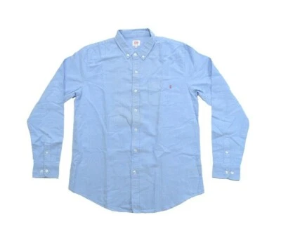 Camisa de vestir Obey QUALITY DISENT tejida azul bolsillo en el pecho abotonada L/S para hombre Foto 1 de 4