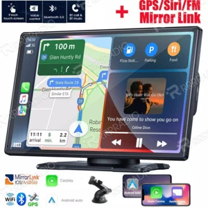 Portable 9"Car Stereo Radio Wireless Apple Carplay/Android Auto Touch Screen GPS - Picture 1 of 19