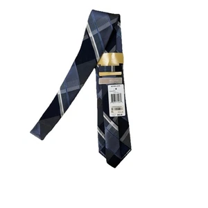 NUEVO CON ETIQUETAS MK Michael Kors Bosque Cuadros Azul Hombre Corbata Clásica Preppy Náutica $65 - Imagen 1 de 5