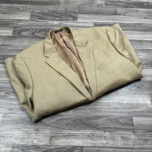RALPH LAUREN Single Breasted Tan Wool Tweed Blazer Sports Jacket Men's Size XL - Picture 1 of 10