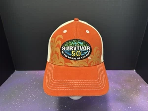 SURVIVOR CBS TV Show Outwit Outplay Outlast Orange 50 Season Hat Cap Jeff Probst - Picture 1 of 14