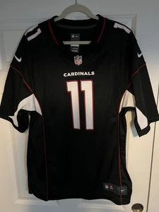 Mens Arizona Cardinals Larry Fitzgerald Nike Black Alternate Game Jersey - Picture 1 of 5